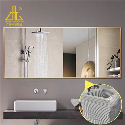 Cadre de miroir de salle de douche en aluminium personnalisé de haute qualité, profilé en aluminium
